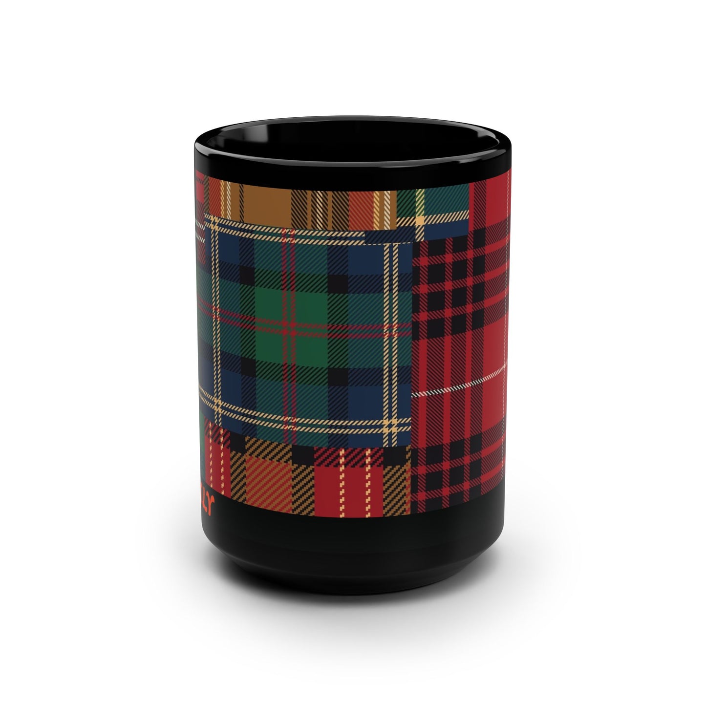 Mug Heritage Hues Patchwork 15 oz — Black