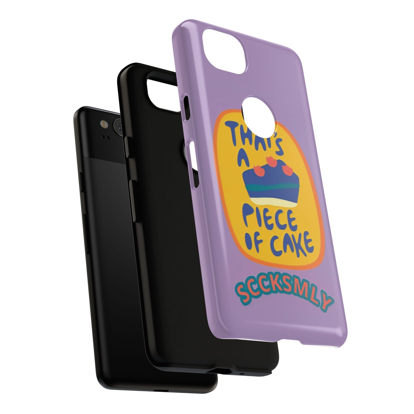 Light Purple "THAT'S A PIECE OF CAKE" Tough Phone Case for Google Pixel