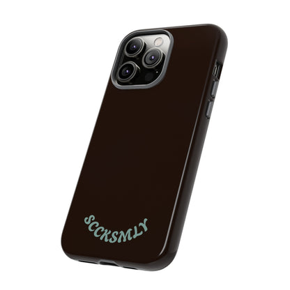 SOLID Espresso Mint Tough Phone Case for Apple