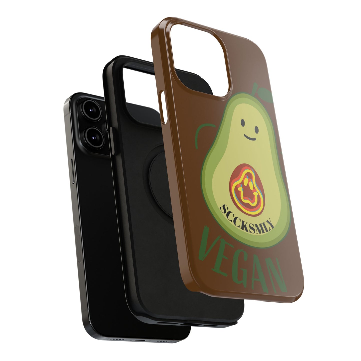 "IOS or Apple" Playful Vegan Avocado Phone Case - Tough, Durable Protection with a Fun Design