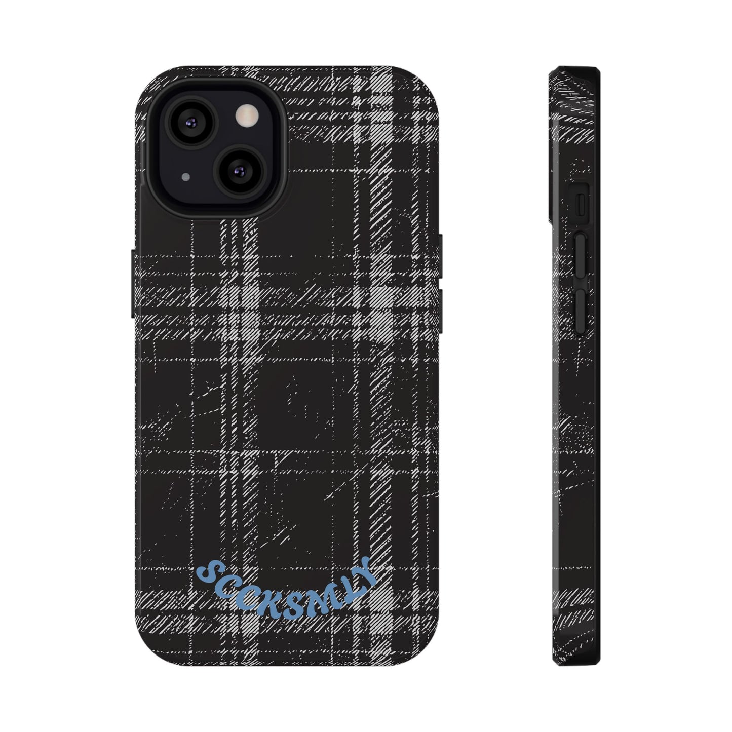 Smoky Grungy Plaid Phone Case for Apple