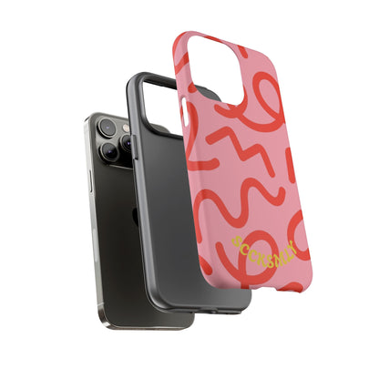 Red Candy Swirls Tough Case for Apple