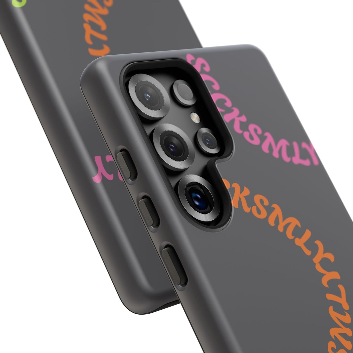 Y2K Wavy Script Tough Case for Samsung- Gray
