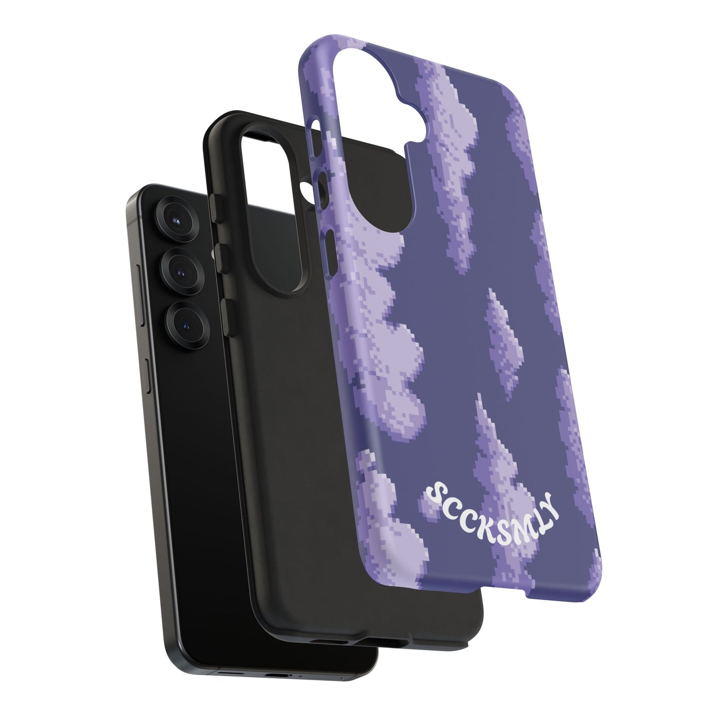 Lilac Pixel Cloud Tough Phone Case for Samsung