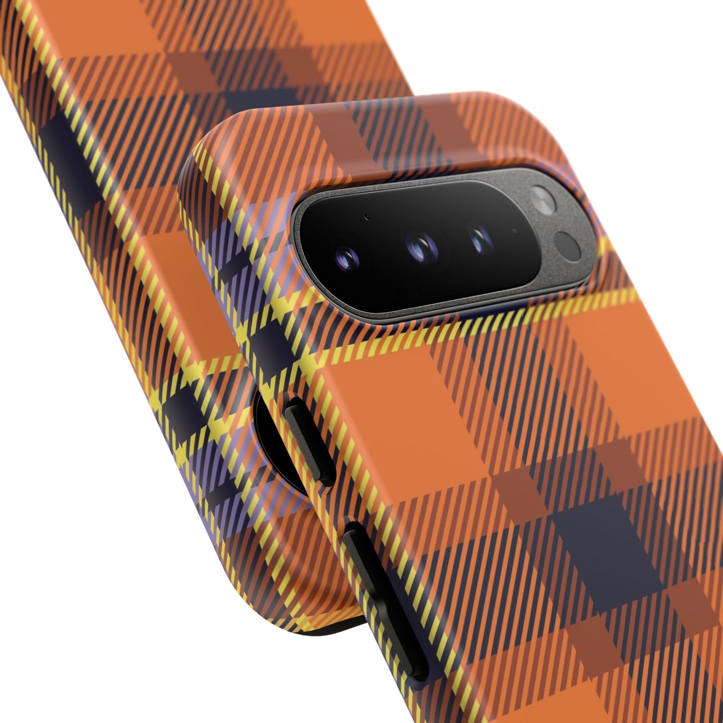 Orange Sickle Plaid Phone Case for Google Pixel