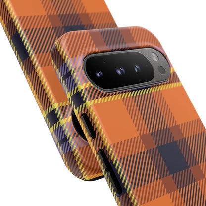 Orange Sickle Plaid Phone Case for Google Pixel