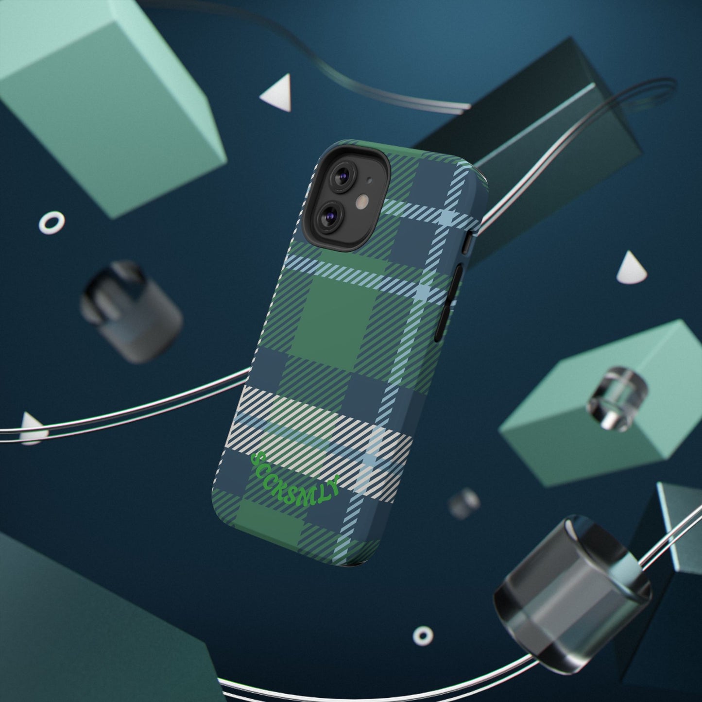 Earth and Sky Plaid Phone Case for Apple