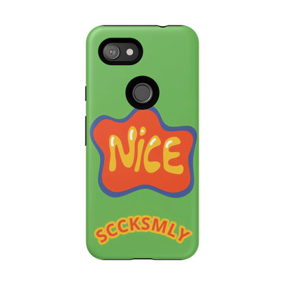 Green "NICE" Tough Phone Case for Google Pixel