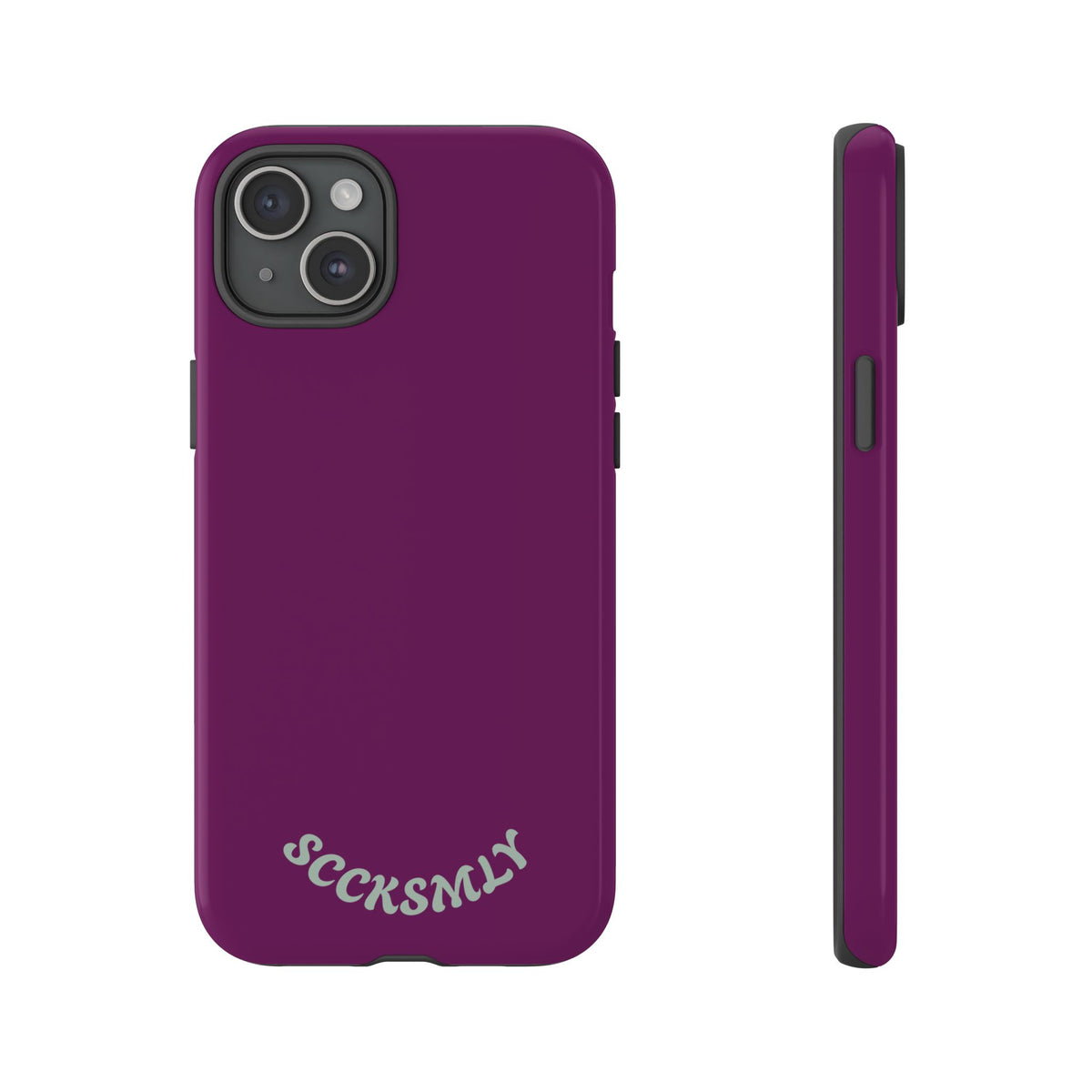 SOLID Amethyst Matte Tough Phone Case for Apple
