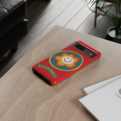 Red "SUNSHINE SMILE" Tough Phone Case for Google Pixel