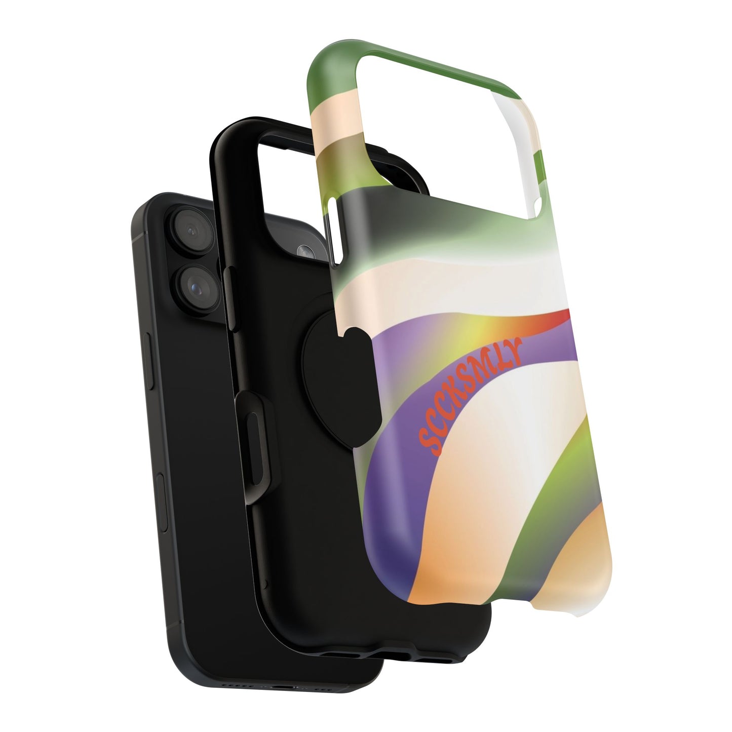 Green Waves Phone Case for Apple