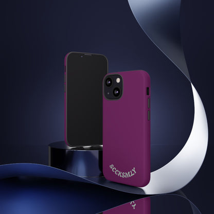 SOLID Amethyst Matte Tough Phone Case for Apple