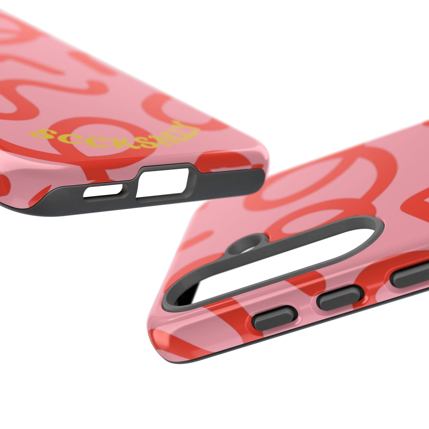 Red Candy Swirls Tough Phone Case for Samsung
