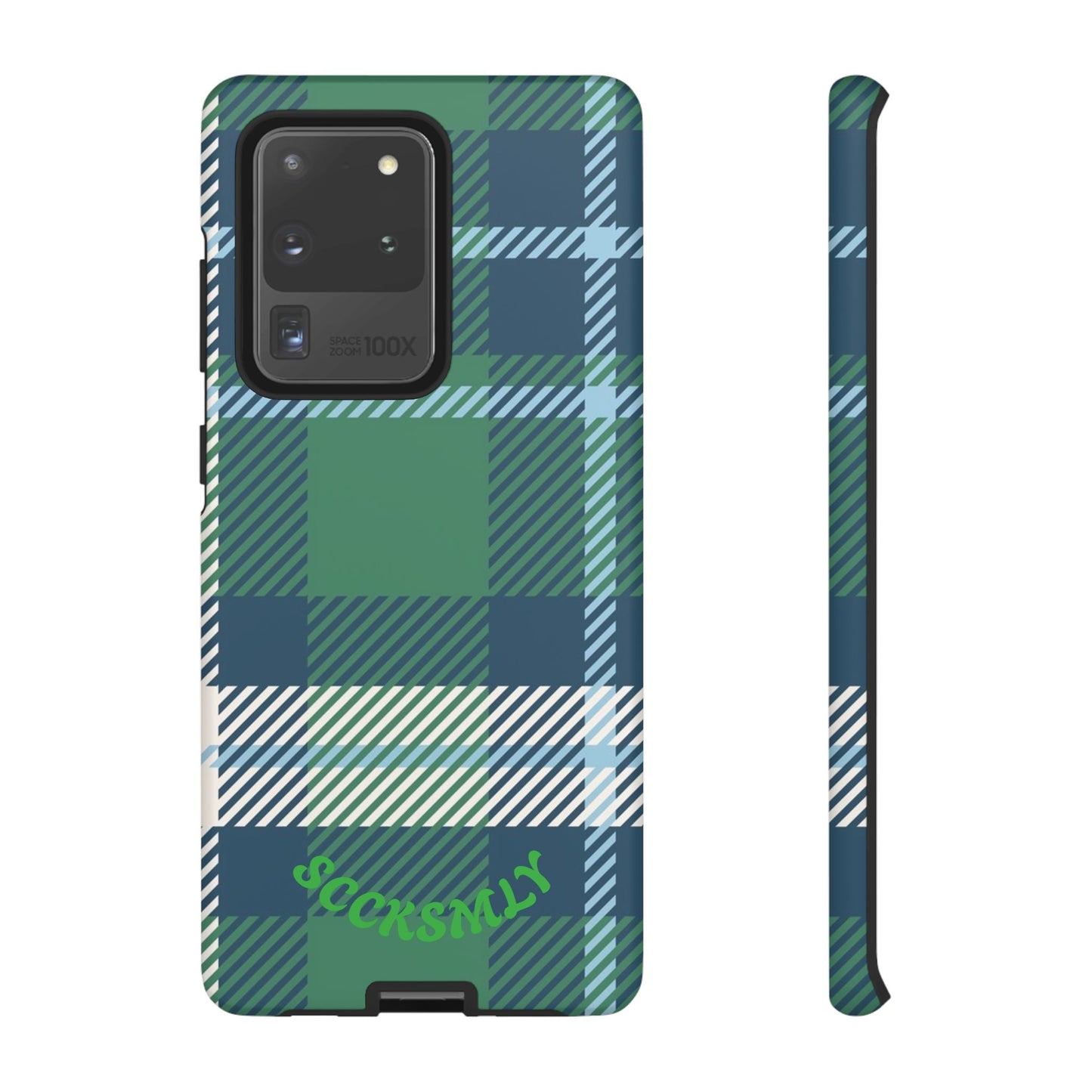 Earth and Sky Plaid Tough Phone Case for Samsung