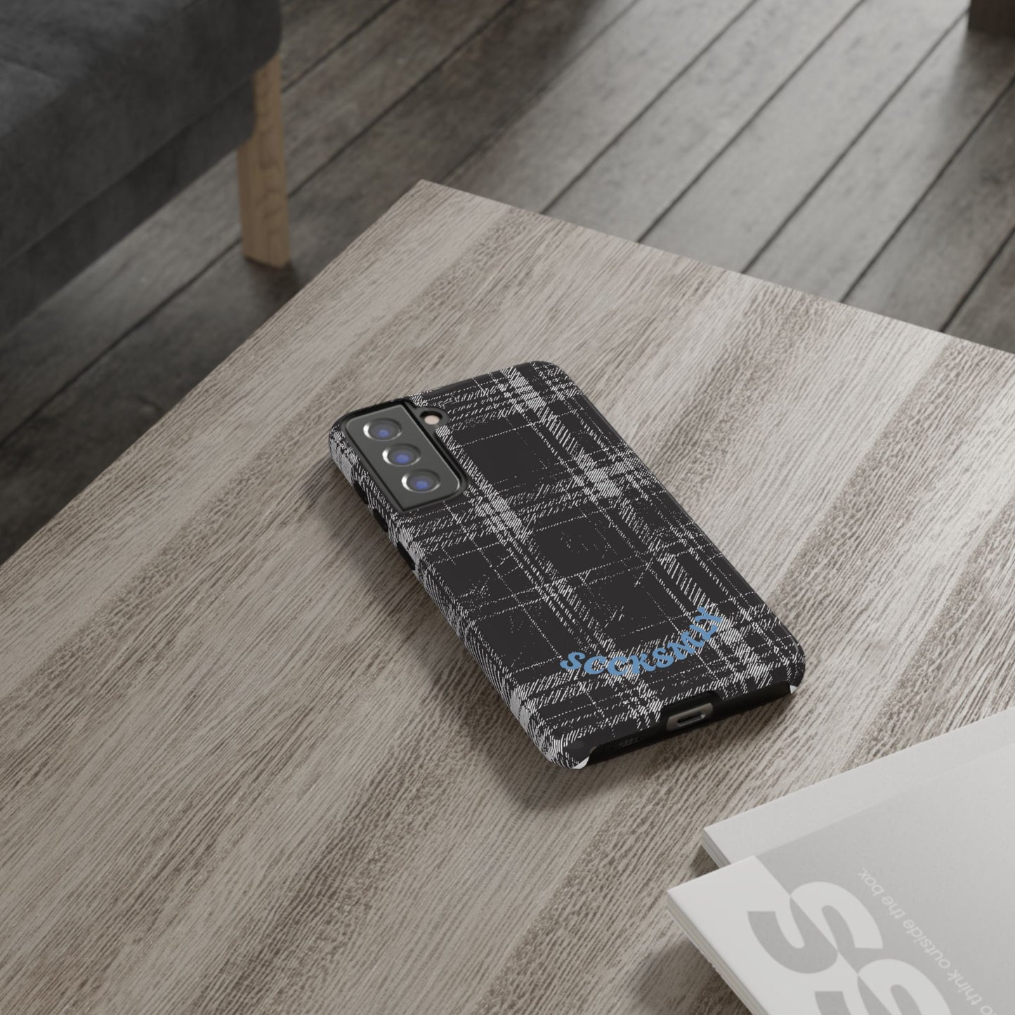 Smoky Grungy Plaid Phone Case for Samsung
