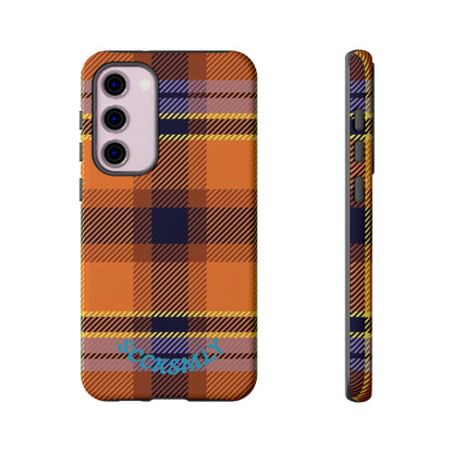 Orange Sickle Plaid Phone Case for Samsung