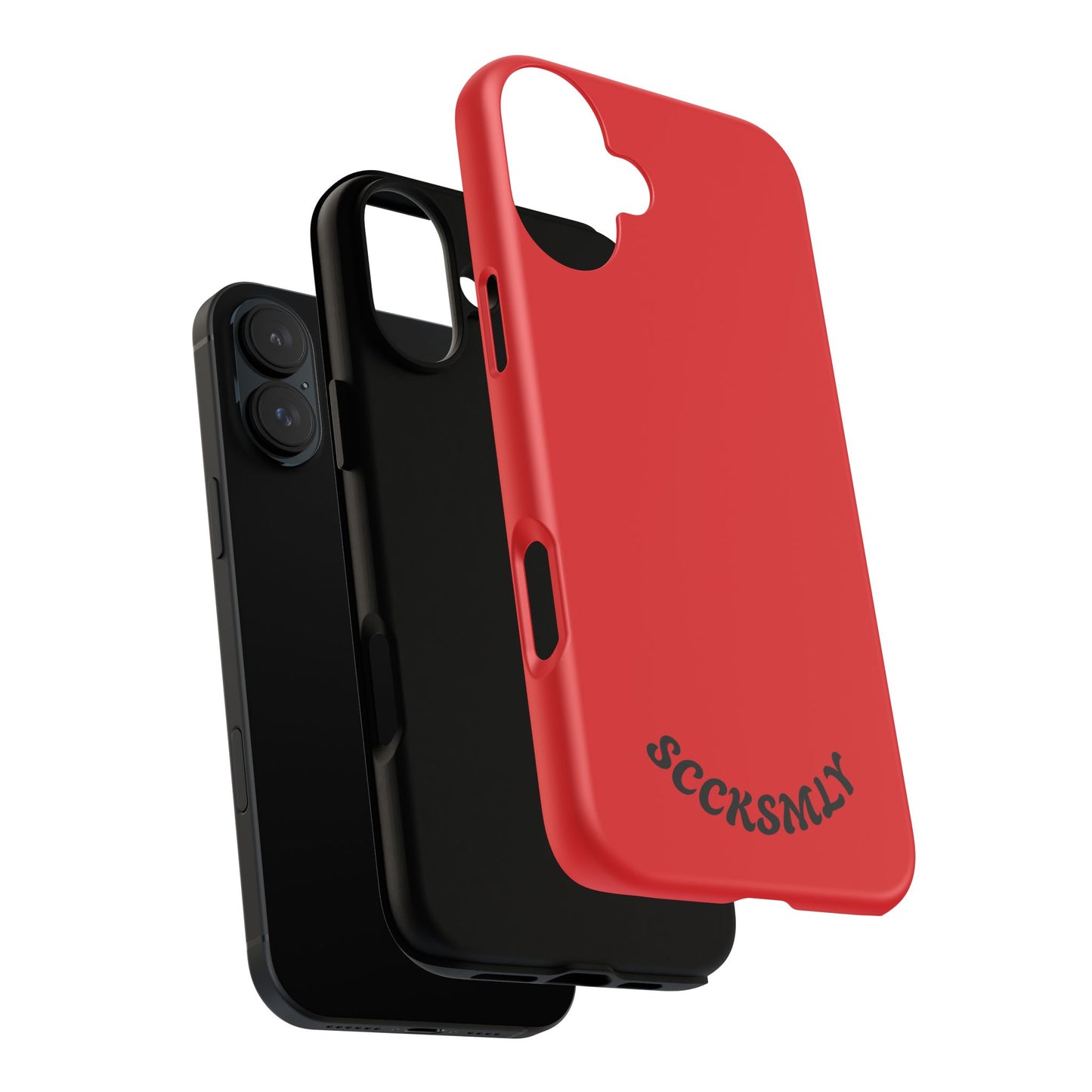 SOLID Screaming Red Tough Case for Apple