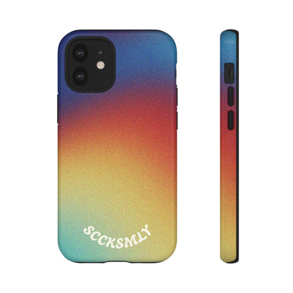 Faded Sunset Aura Tough Phone Case for Apple