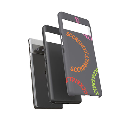 Y2K Wavy Script Tough Case for Google Pixel- Gray