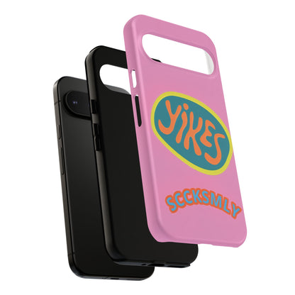 Pink "YIKES" Tough Phone Case for Google Pixel