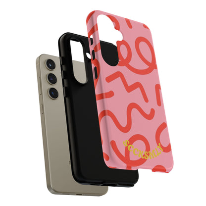 Red Candy Swirls Tough Phone Case for Samsung