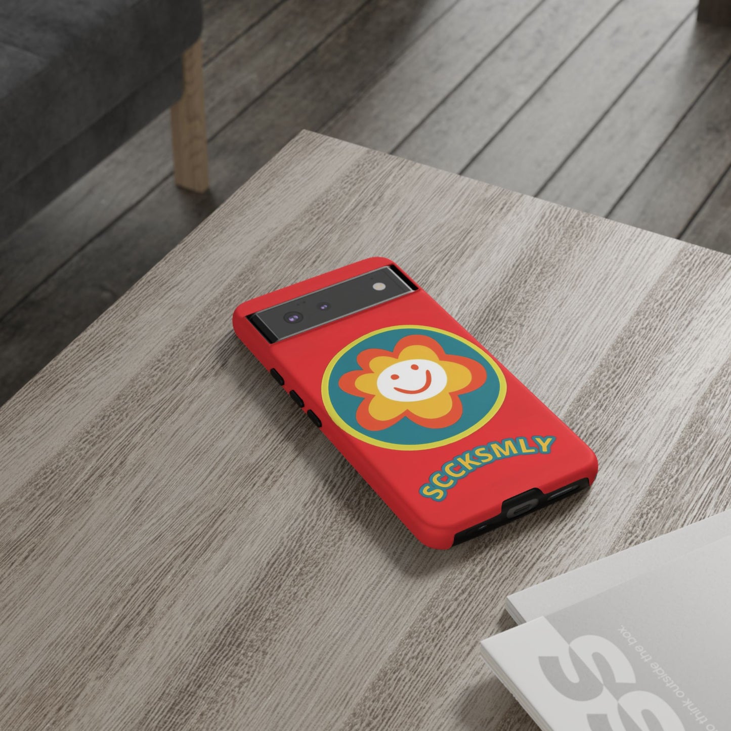 Red "SUNSHINE SMILE" Tough Phone Case for Google Pixel