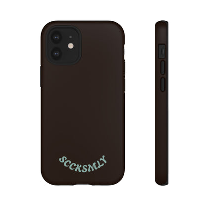 SOLID Espresso Mint Tough Phone Case for Apple