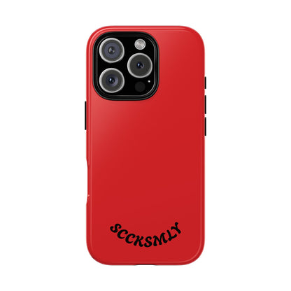 SOLID Screaming Red Tough Case for Apple
