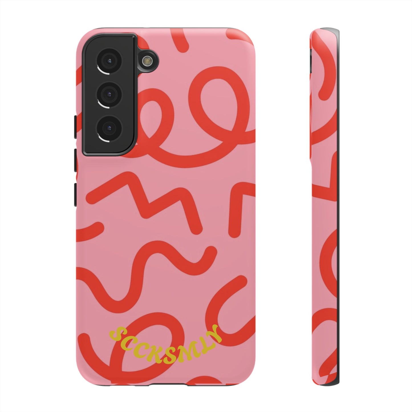 Red Candy Swirls Tough Phone Case for Samsung