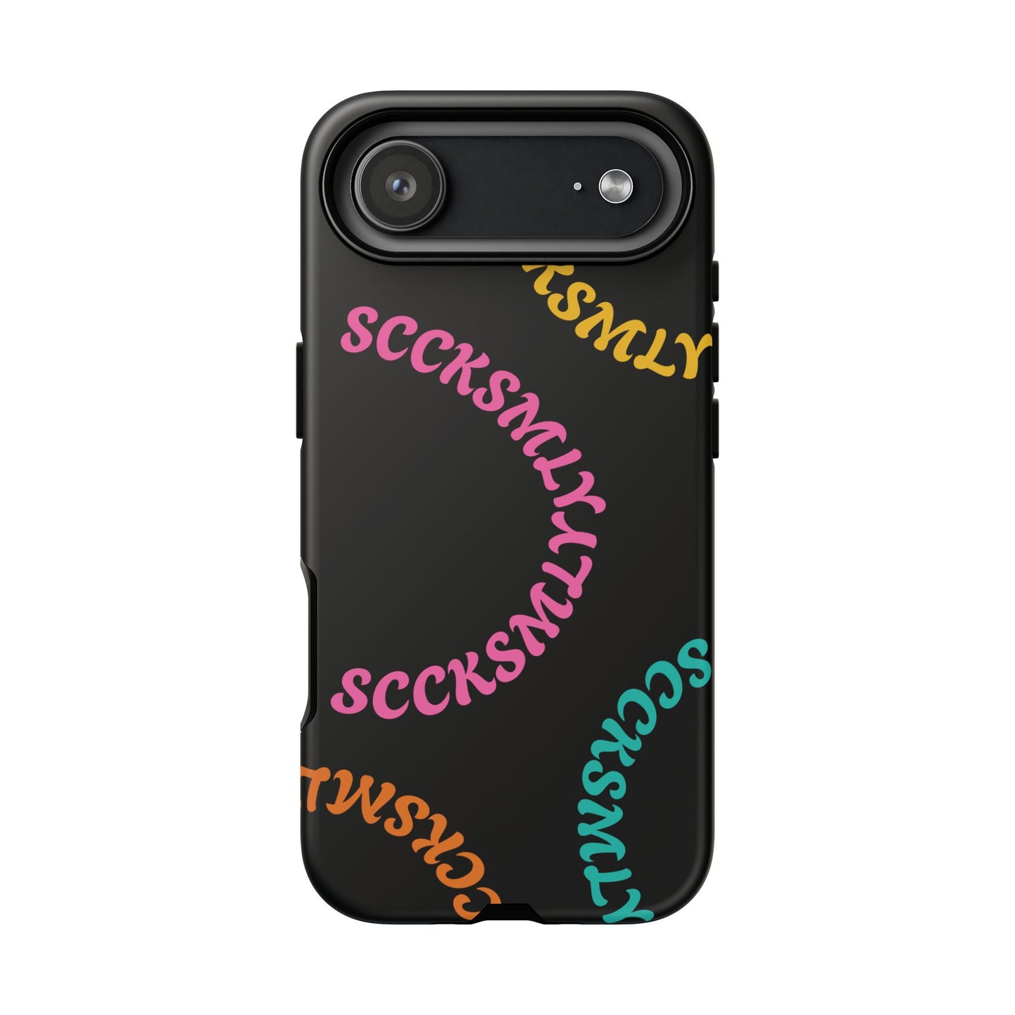 Y2K Wavy Script Tough Case for Apple- Black