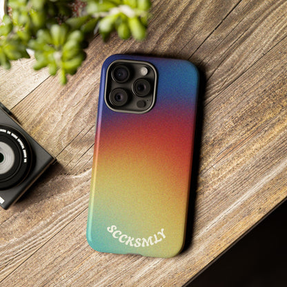 Faded Sunset Aura Tough Phone Case for Apple
