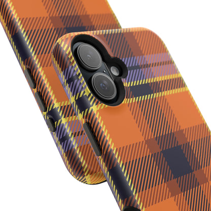 Orange Sickle Plaid  Phone Case for Apple