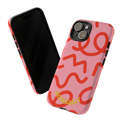 Red Candy Swirls Tough Case for Apple