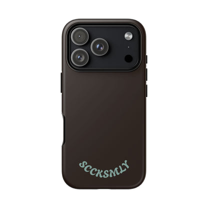 SOLID Espresso Mint Tough Phone Case for Apple