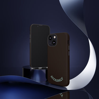 SOLID Espresso Mint Tough Phone Case for Apple