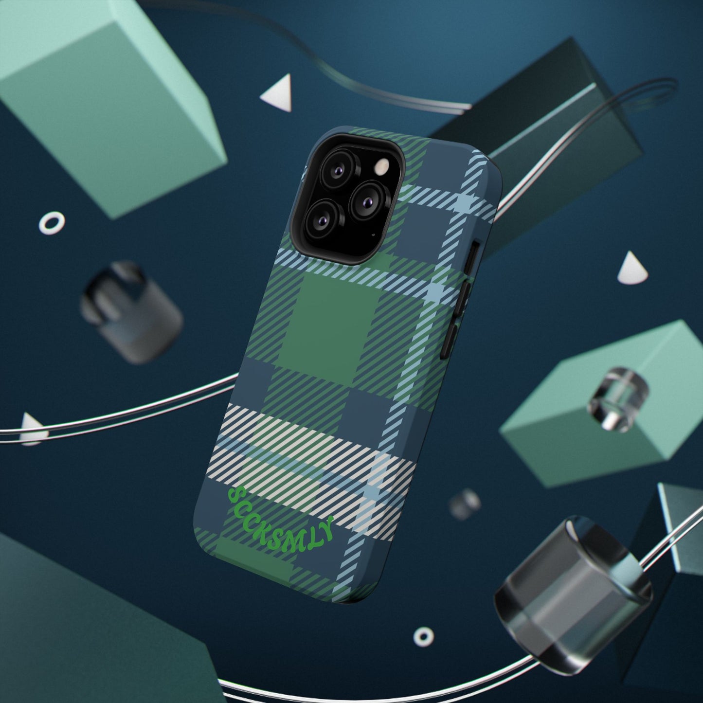Earth and Sky Plaid Phone Case for Apple