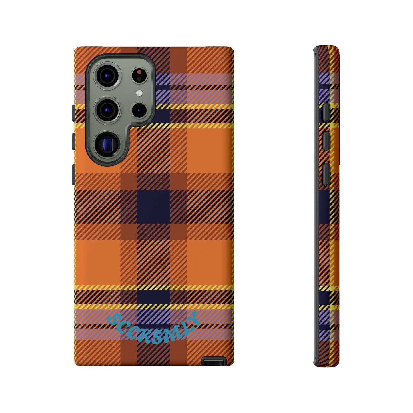 Orange Sickle Plaid Phone Case for Samsung