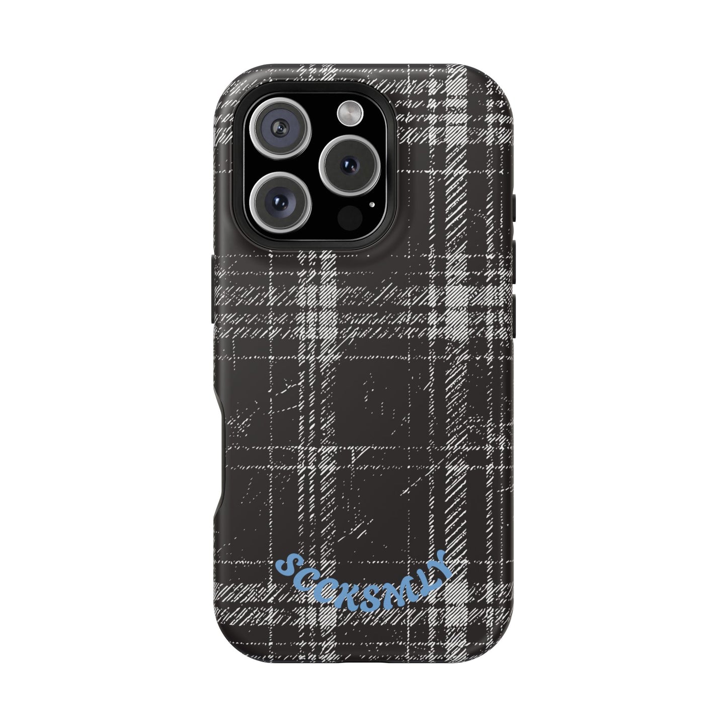 Smoky Grungy Plaid Phone Case for Apple