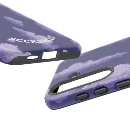 Lilac Pixel Cloud Tough Phone Case for Samsung