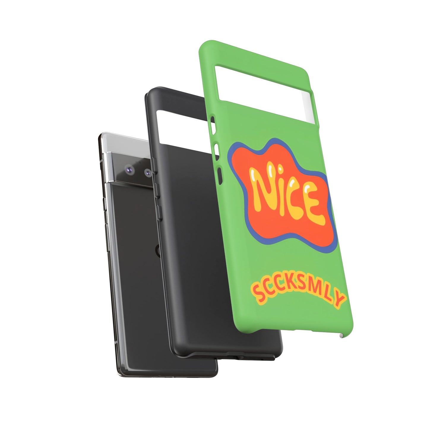 Green "NICE" Tough Phone Case for Google Pixel