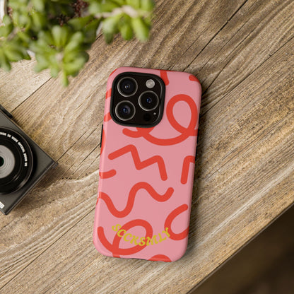 Red Candy Swirls Tough Case for Apple