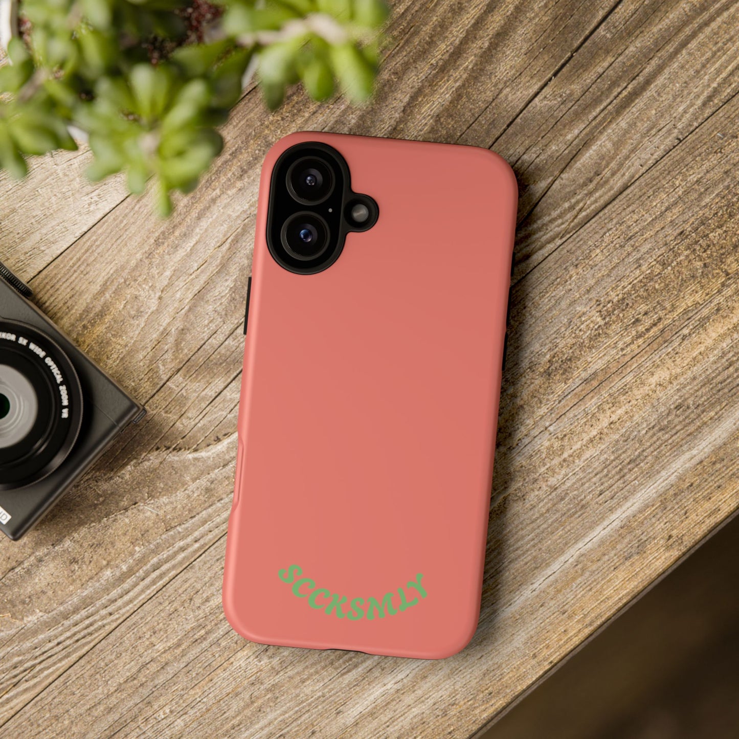 SOLID Guava Melon Wave Tough Phone Case for Apple