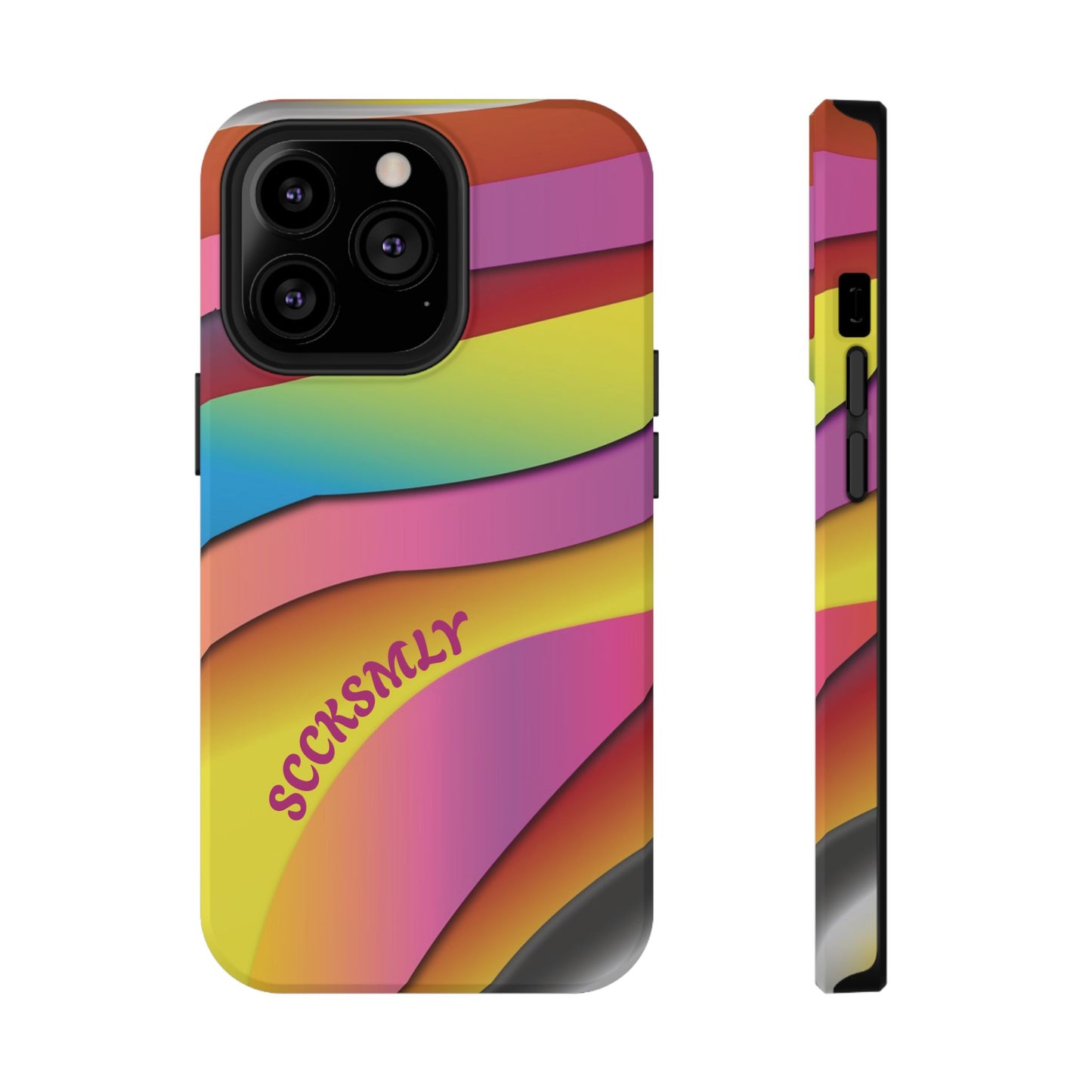Modern Retro Rainbow Phone Case for "IOS or Apple"