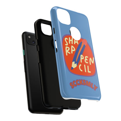 Blue "SHARPEN PENCIL" Tough Phone Case for Google Pixel