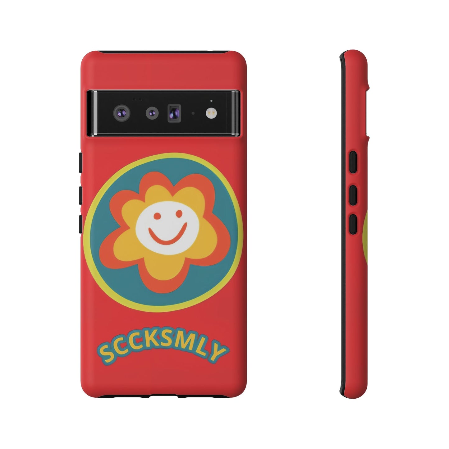 Red "SUNSHINE SMILE" Tough Phone Case for Google Pixel