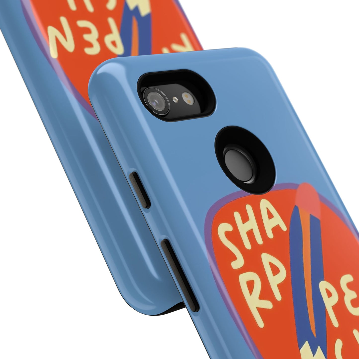Blue "SHARPEN PENCIL" Tough Phone Case for Google Pixel