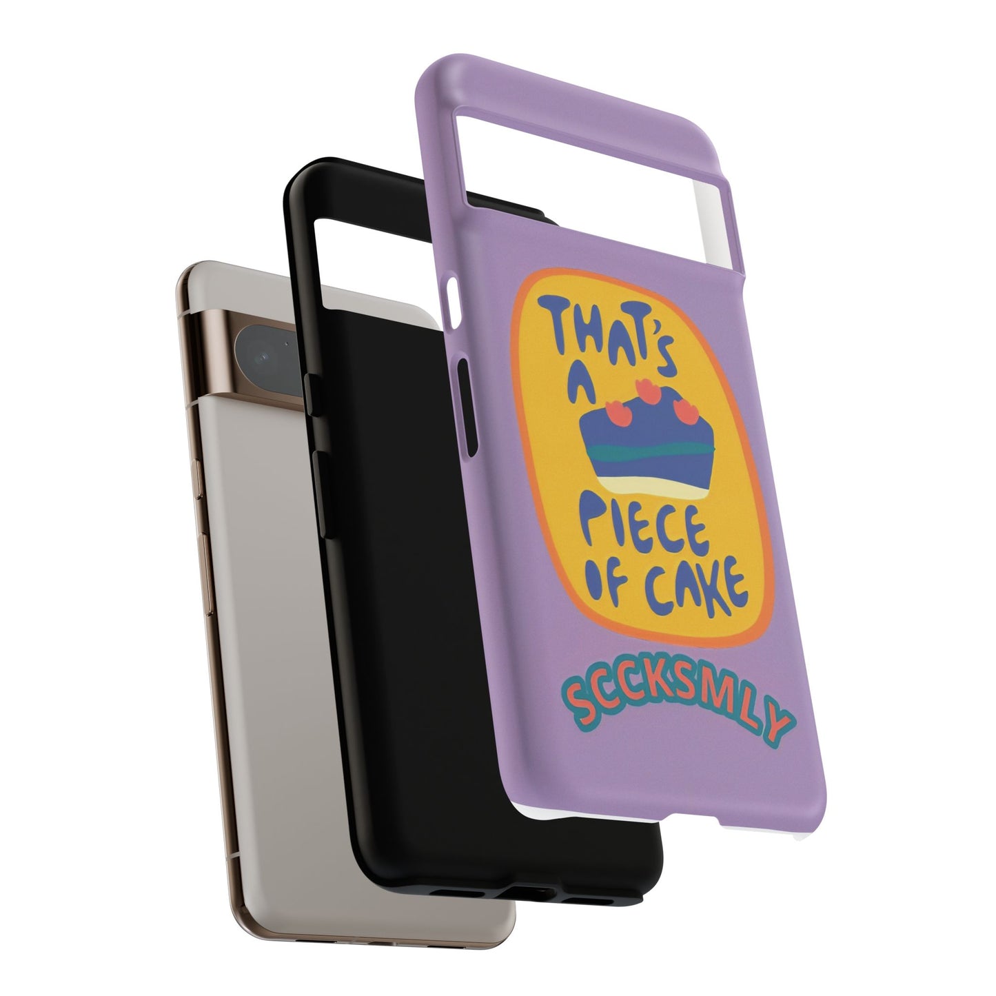 Light Purple "THAT'S A PIECE OF CAKE" Tough Phone Case for Google Pixel