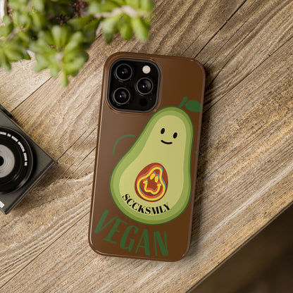Playful Vegan Avocado Tough Phone Case Apple