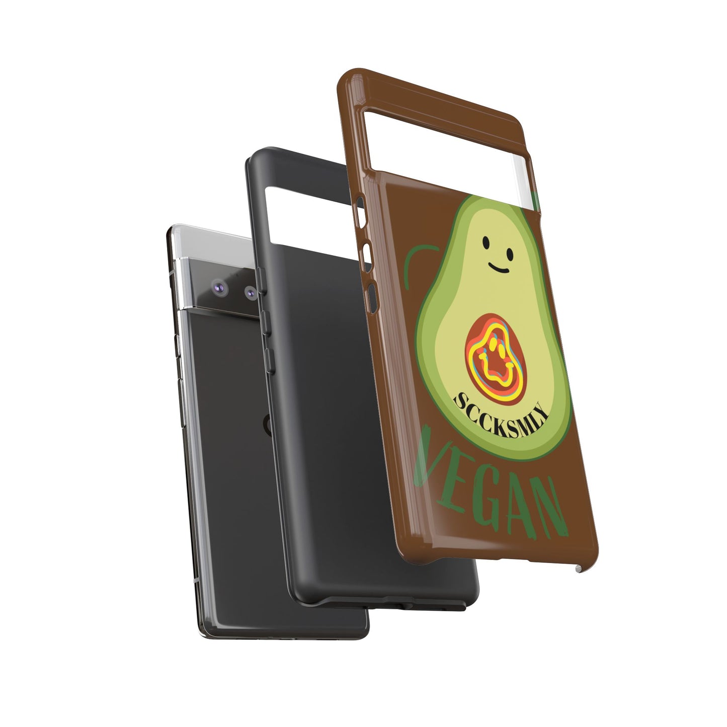 Playful Vegan Avocado Phone Case for Google Pixel