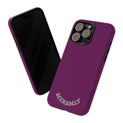 SOLID Amethyst Matte Tough Phone Case for Apple